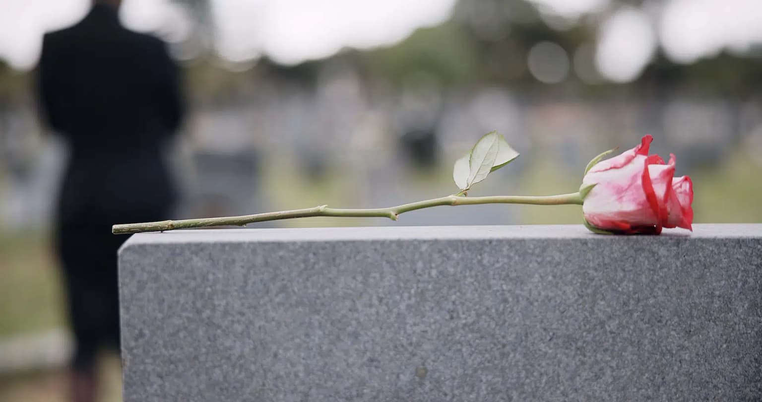 Granite tombstone