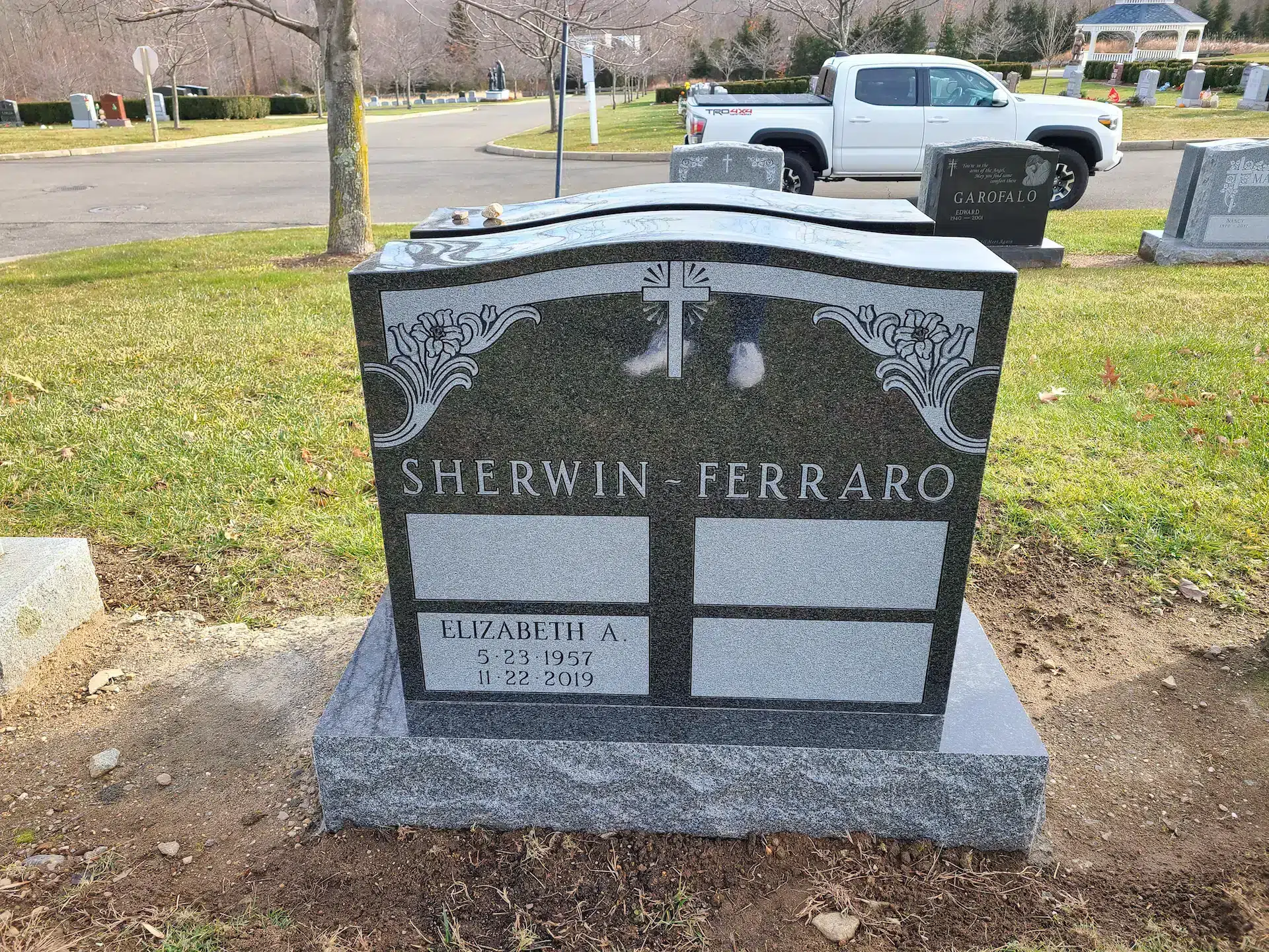 Companion upright headstones portfolio by Da Vinci Monuments.