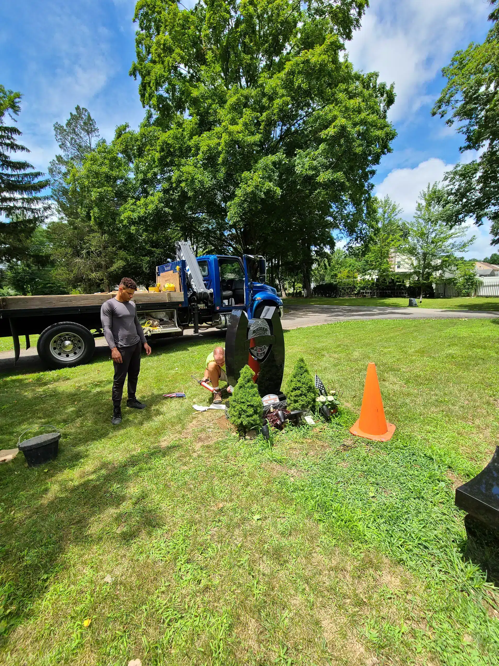 On-site cemetery services by Da Vinci Gravestones and Monuments.